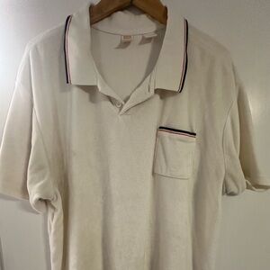 Levi's White Polo with Navy and Red Trim